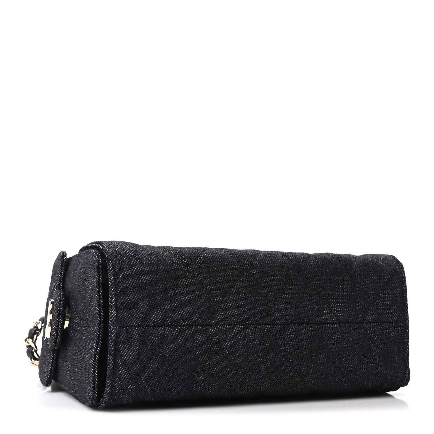 Denim Quilted Mini Chanel 25 Handbag Dark Blue