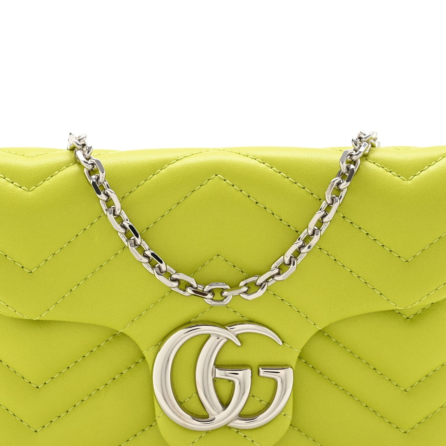 Lambskin Matelasse Mini GG Marmont Shoulder Bag Firefly