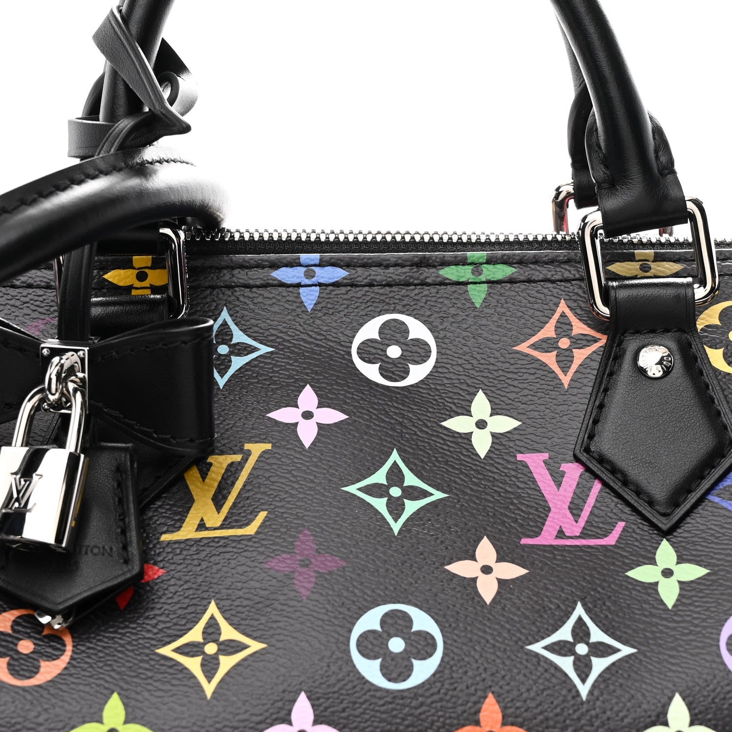 LV X TM Monogram Multicolor Speedy Soft 30 Black