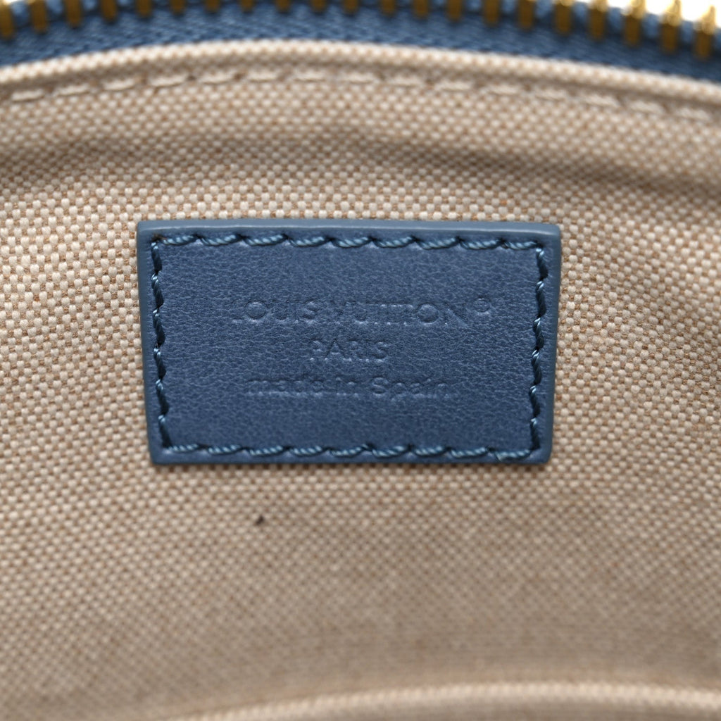 Damier Denim 3D Speedy Bandouliere 30 Denim Blue