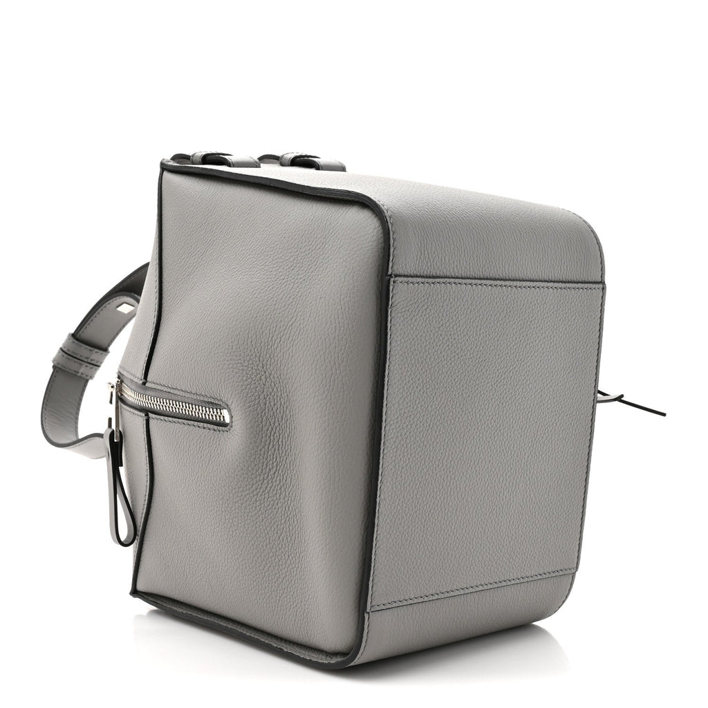Grained Calfskin Mini Hammock Shoulder Bag Pearl Grey
