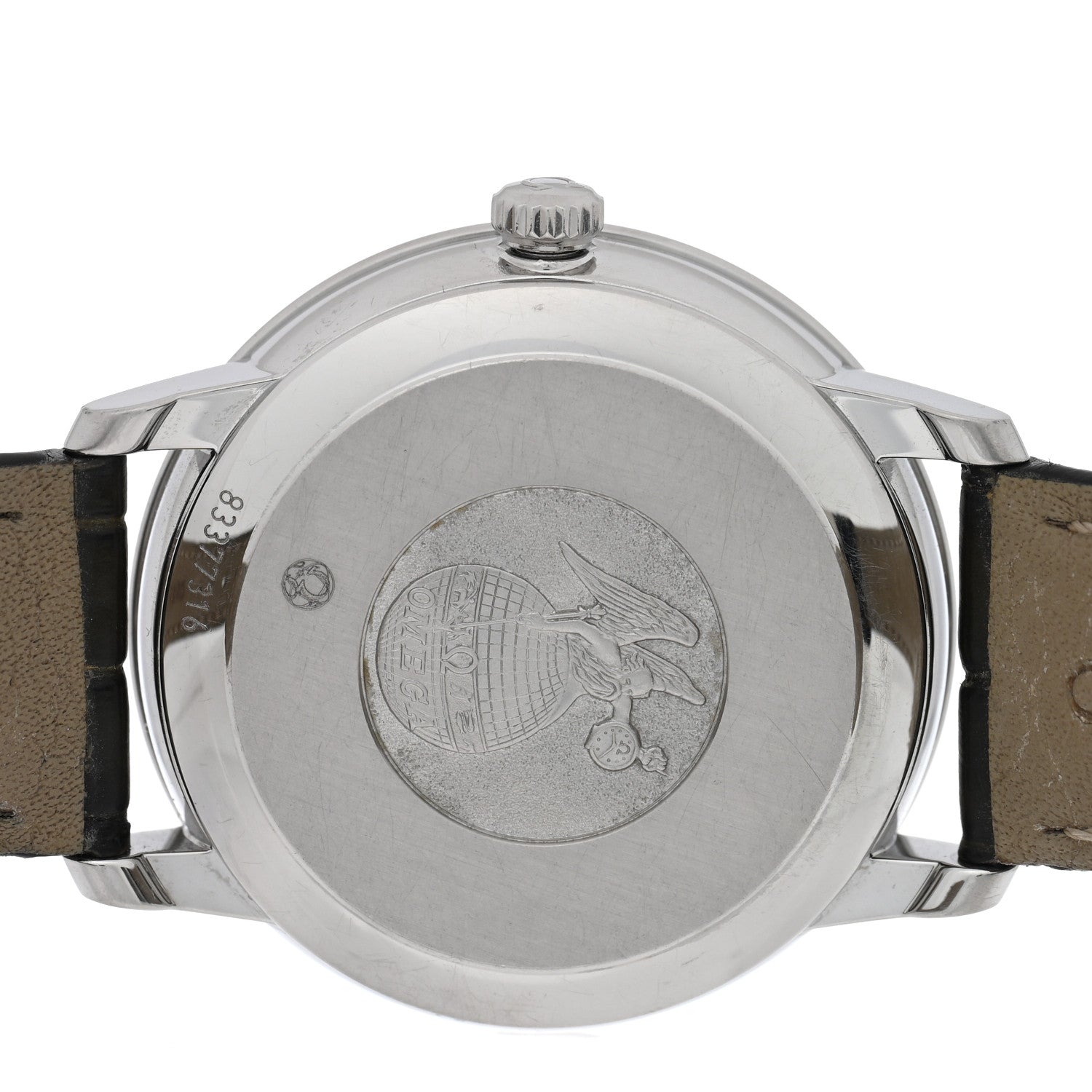 Stainless Steel Alligator Diamond 32.7mm De Ville Prestige Quartz Watch White 424.13.33.20.52.002