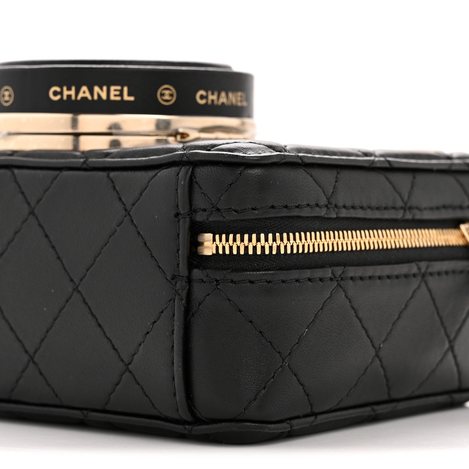 Lambskin Quilted Coco Click Bag Black