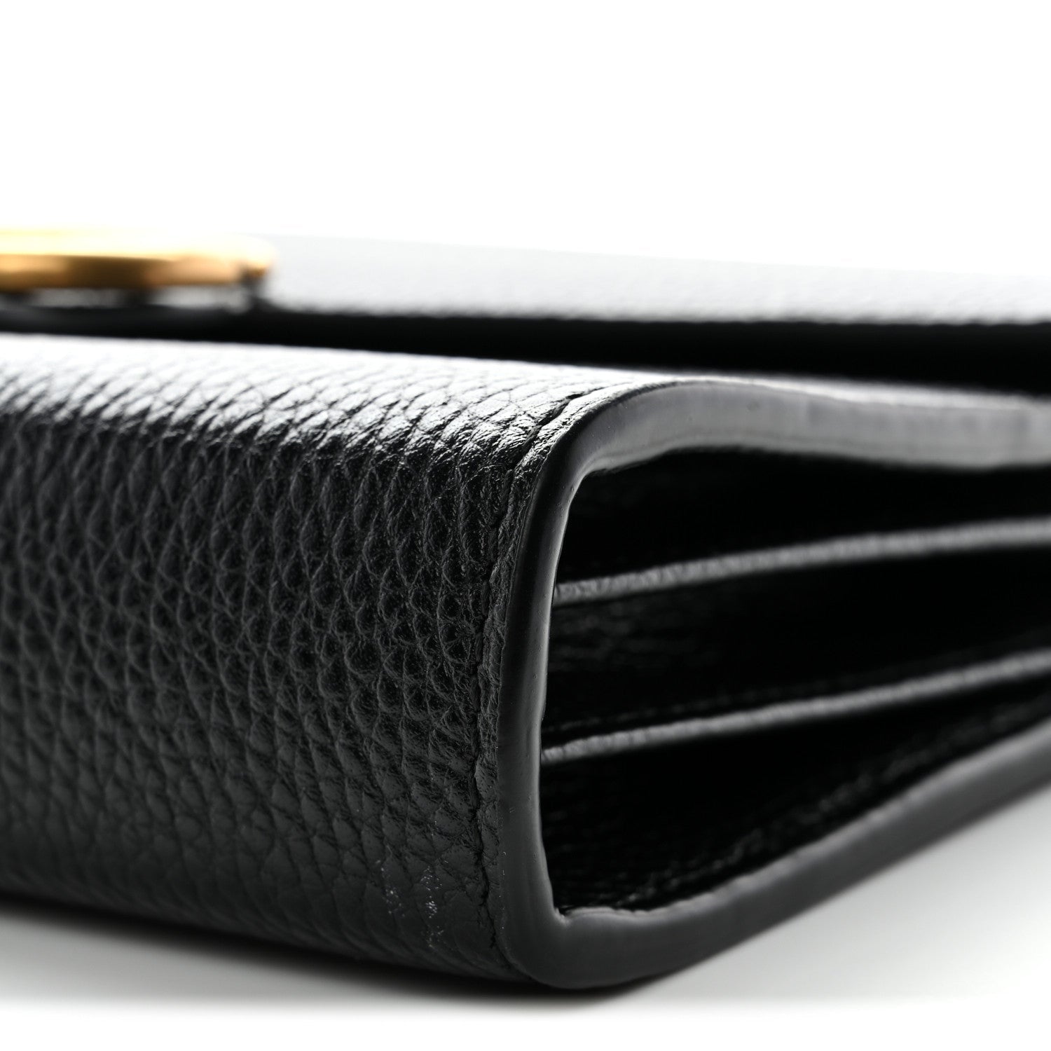 Calfskin GG Marmont Chain Wallet Black