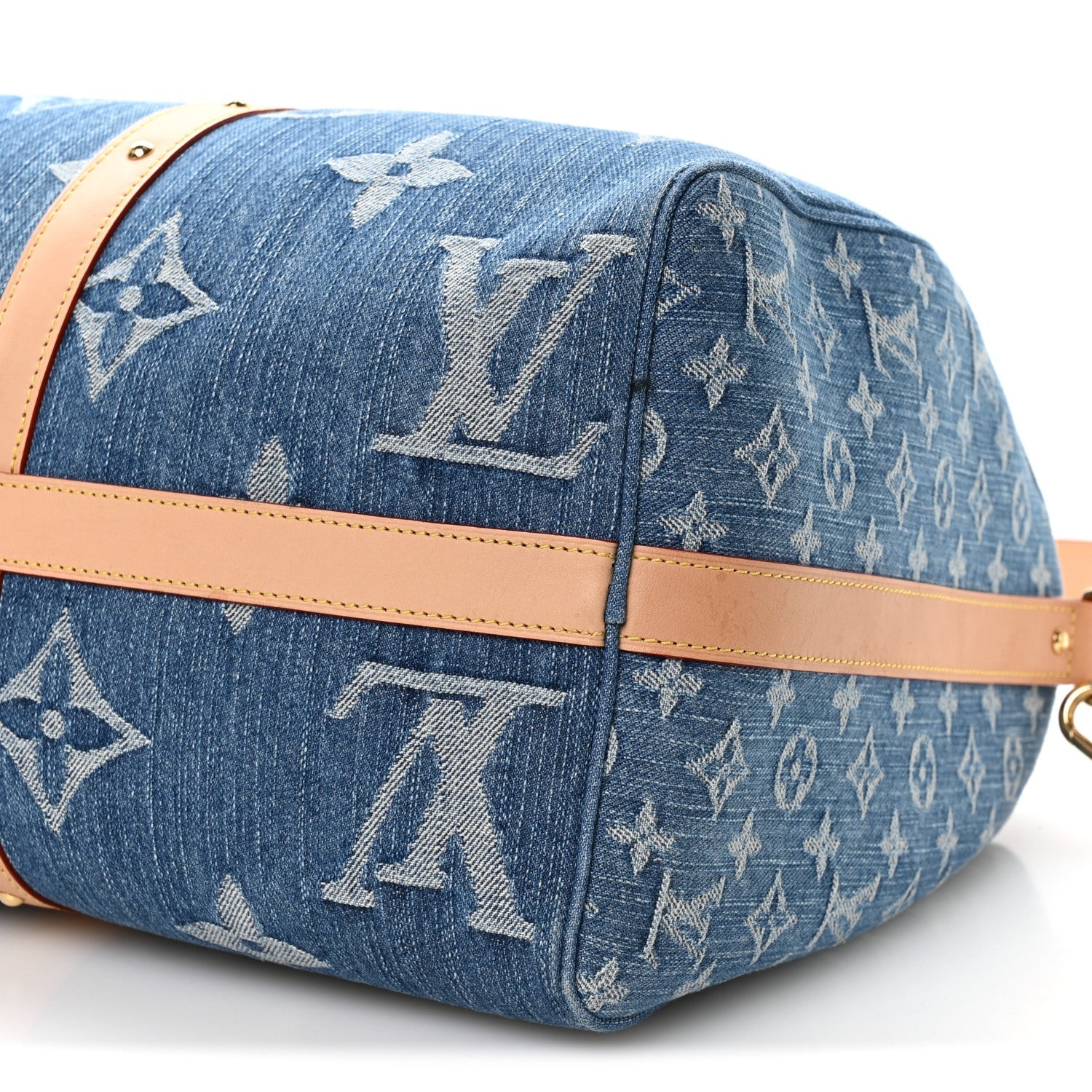 Denim Monogram New LV Remix Keepall Bandouliere 45 Blue