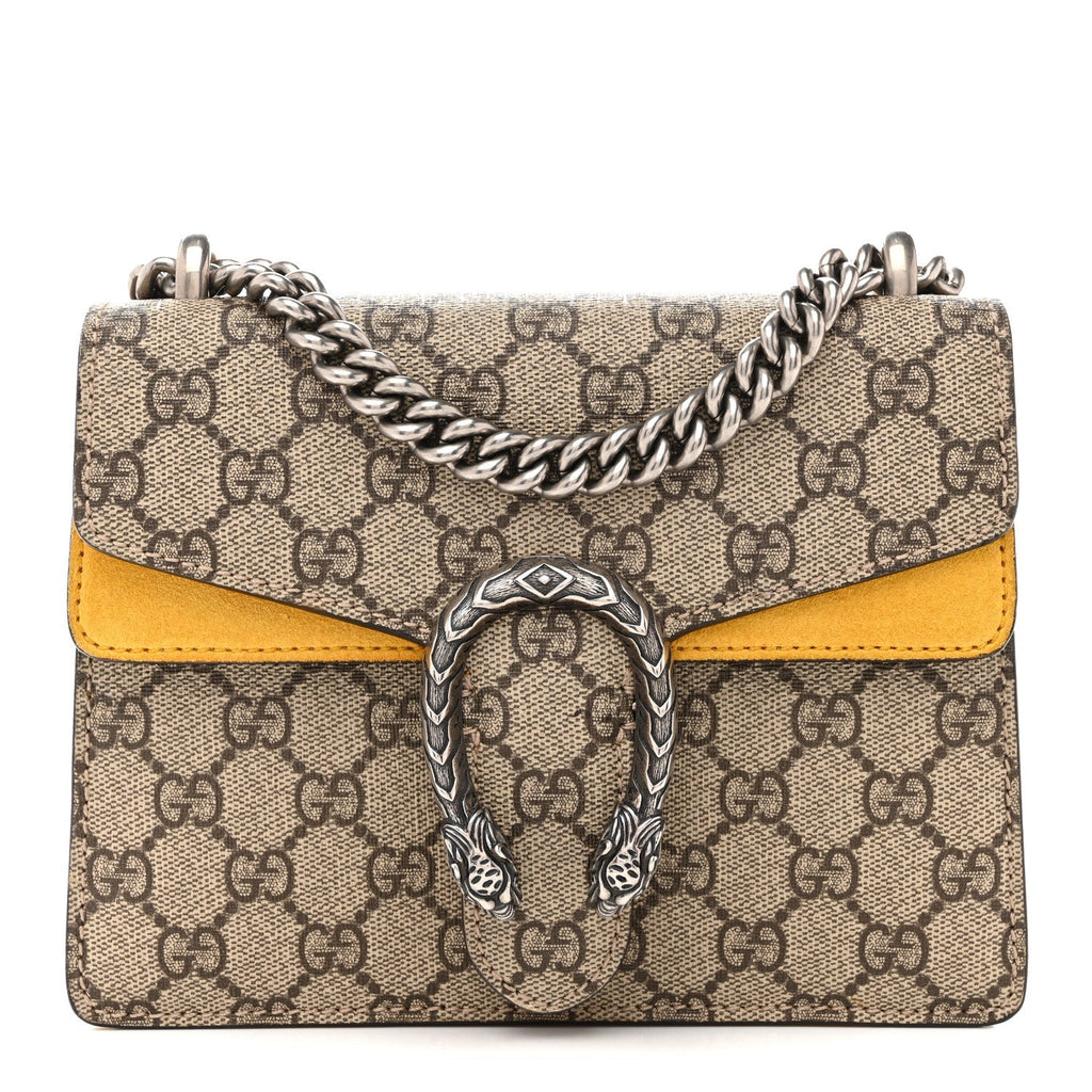 GG Supreme Monogram Mini Dionysus Shoulder Bag Yellow