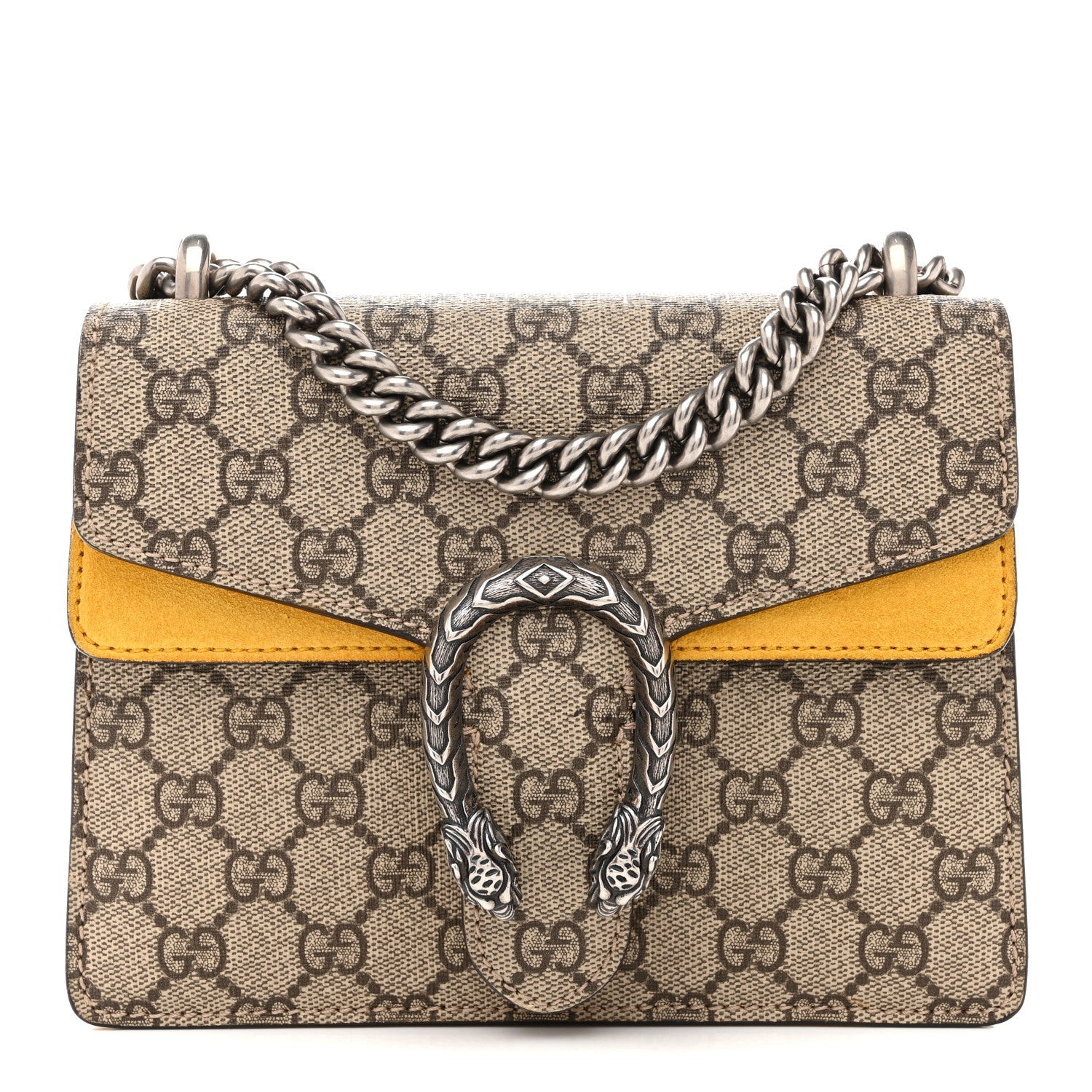 GG Supreme Monogram Mini Dionysus Shoulder Bag Yellow