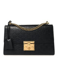 Guccissima Medium Padlock Shoulder Bag Black