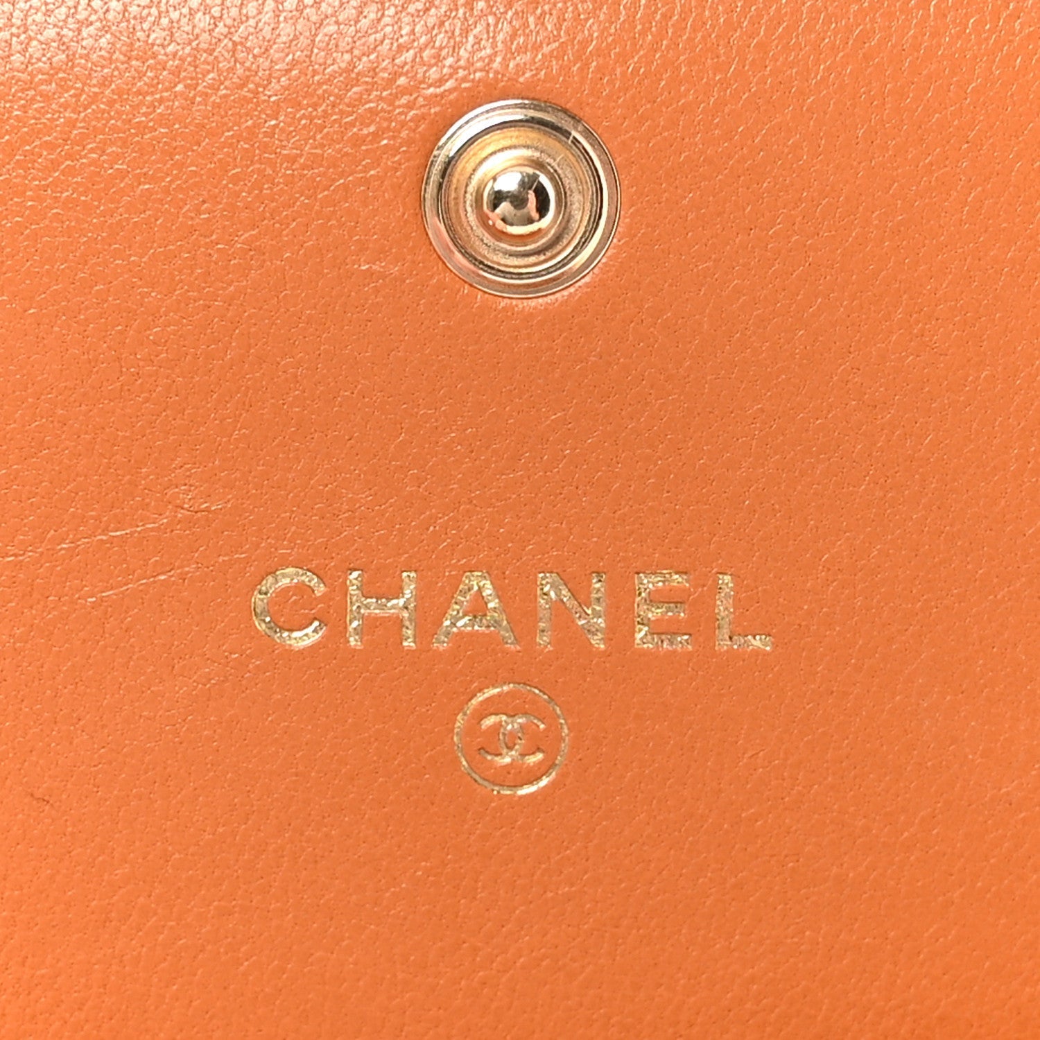 Lambskin Quilted Chanel 19 Flap Coin Purse With Chain Light Brown