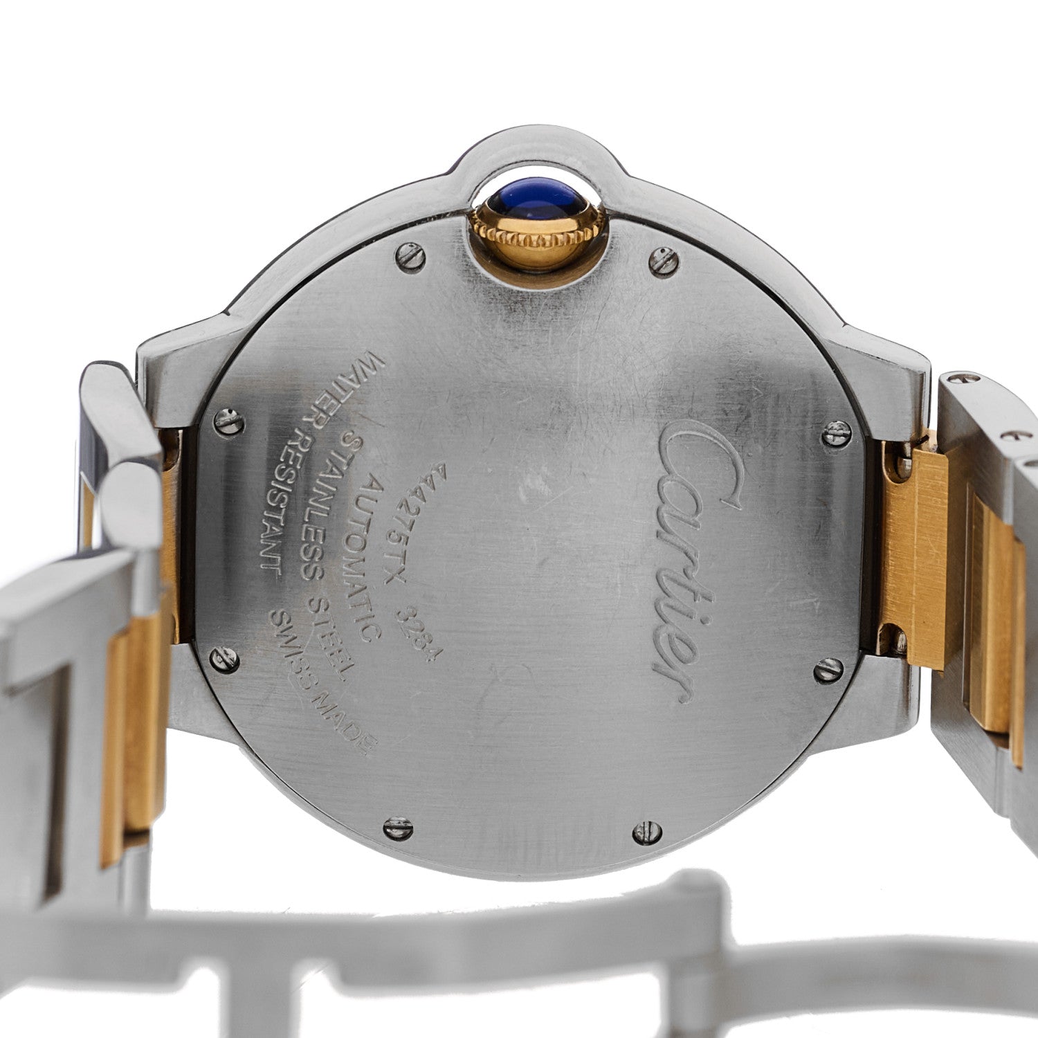 Stainless Steel 18K Yellow Gold 36mm Ballon Bleu De Cartier Automatic Watch
