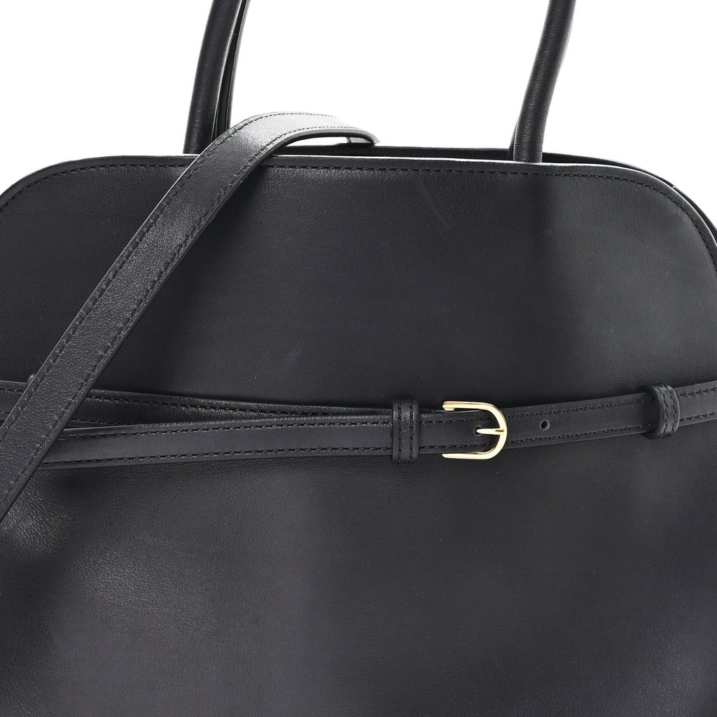 Polished Saddle Calfskin Soft Margaux 12 Black