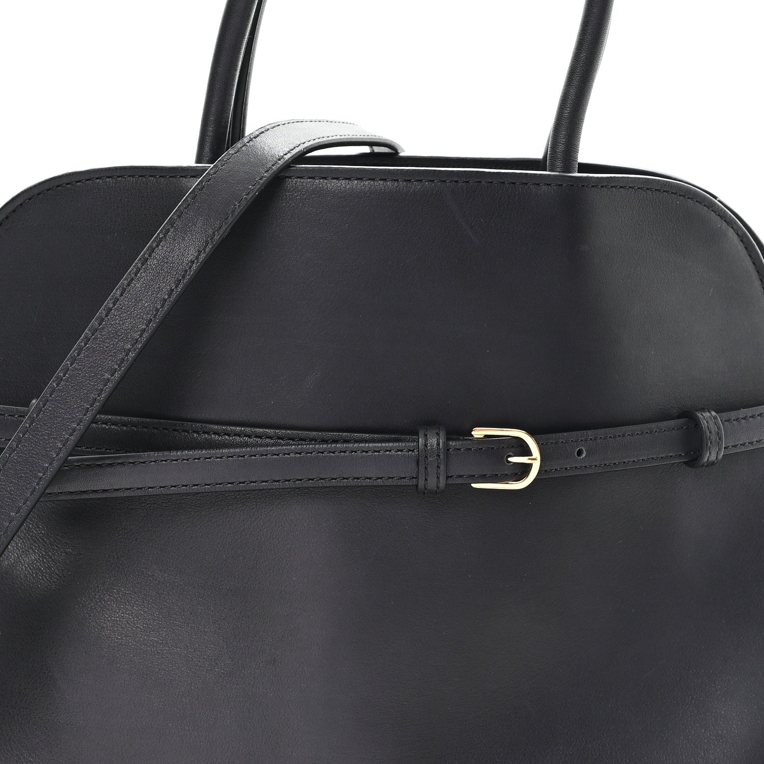 Polished Saddle Calfskin Soft Margaux 12 Black