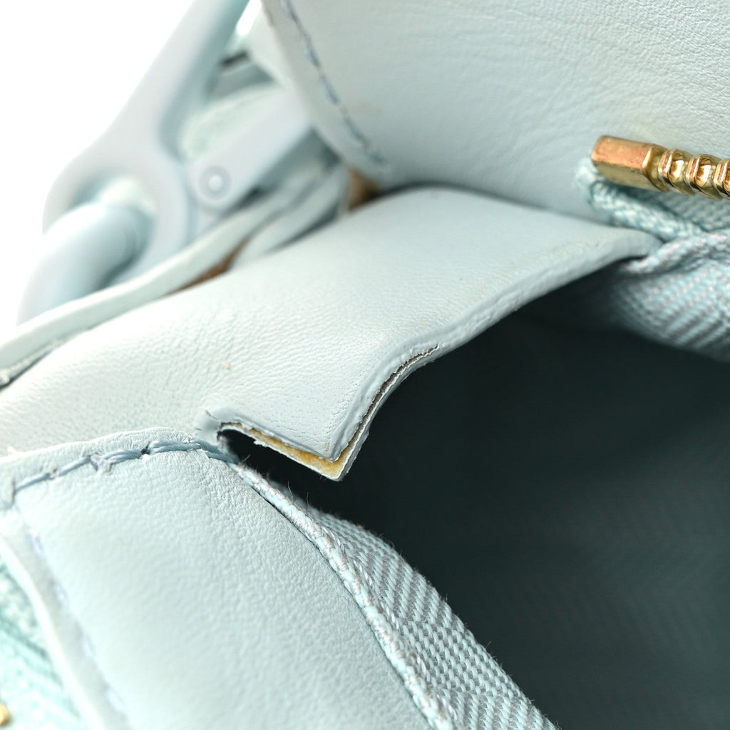 Grained Calfskin Small Puzzle Bag Aquamarine