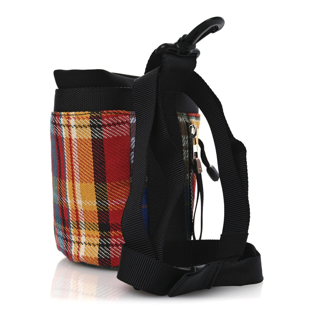 Neoprene Wool Tartan Eye/LOEWE/Nature Chalk Drawstring Bag Multicolor
