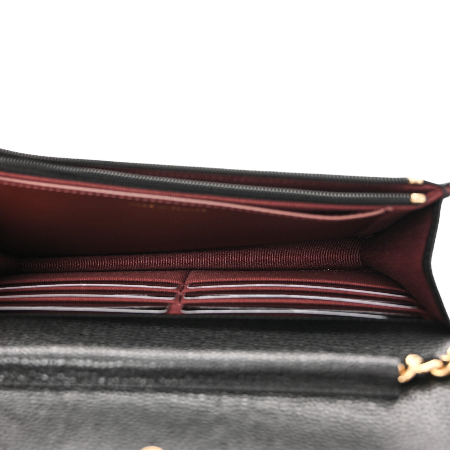 Caviar Quilted CC Turnlock Wallet On Chain WOC Black