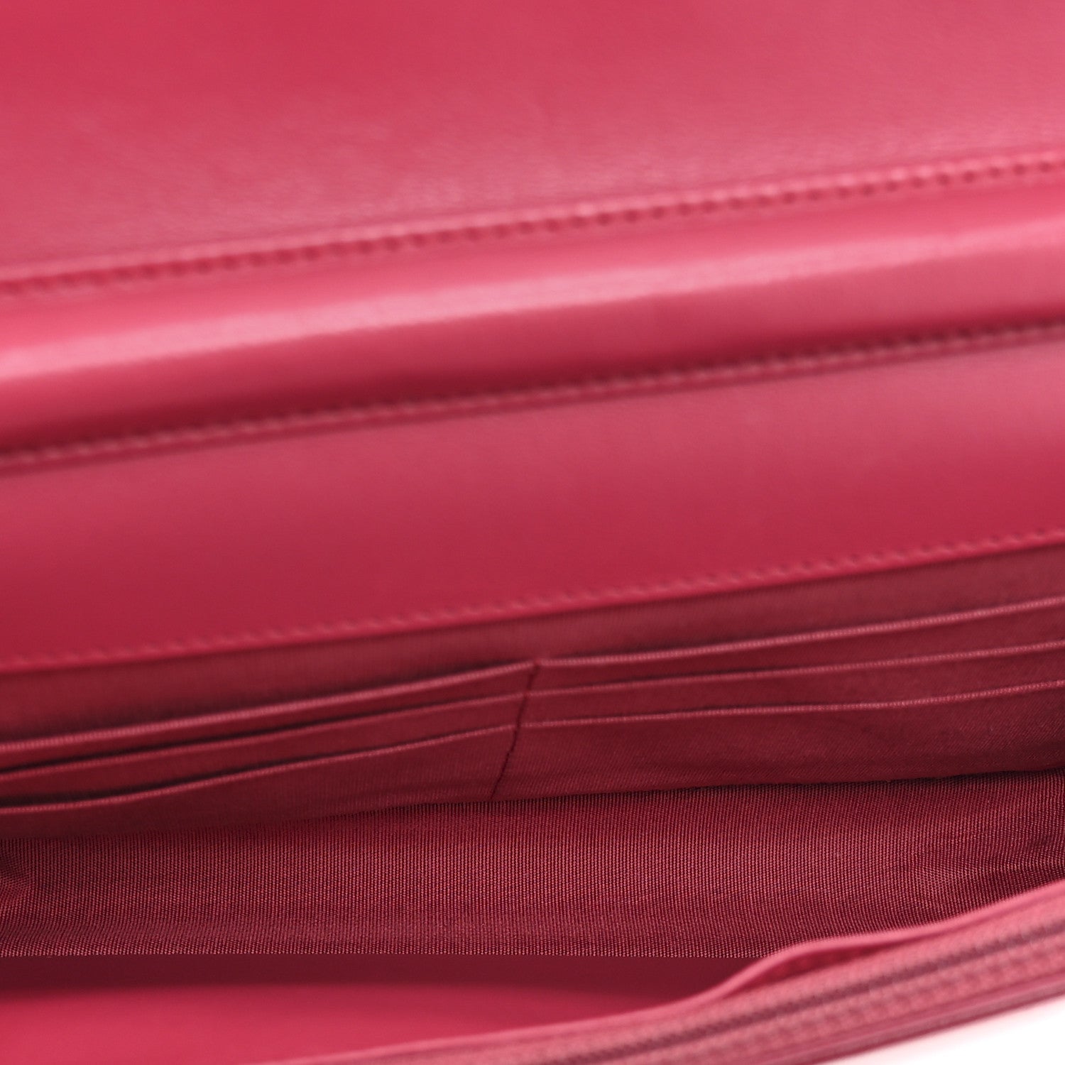 Lambskin Quilted Boy Wallet On Chain WOC Dark Fuchsia