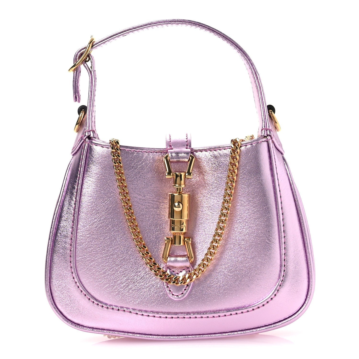 Laminated Nappa Nano Jackie 1961 Hobo Metallic Pink