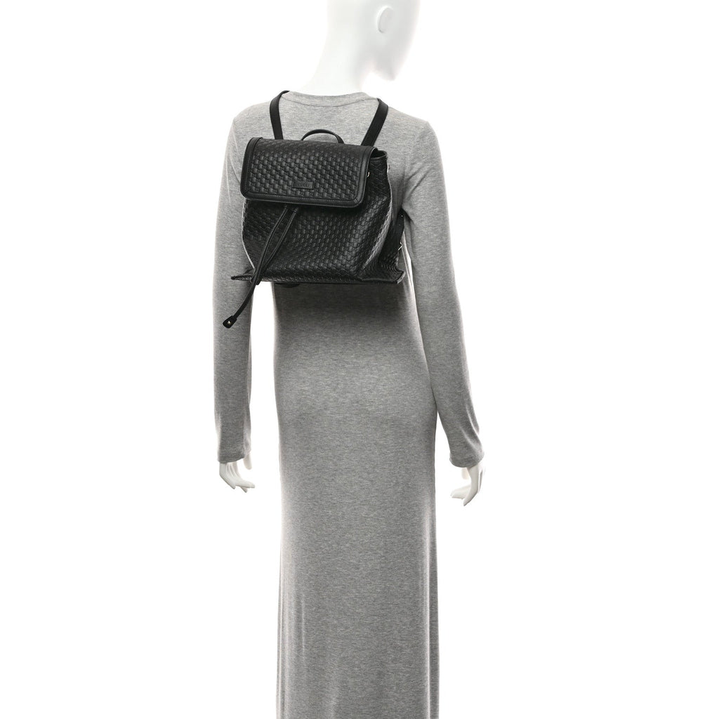 Microguccissima Drawstring Backpack Black