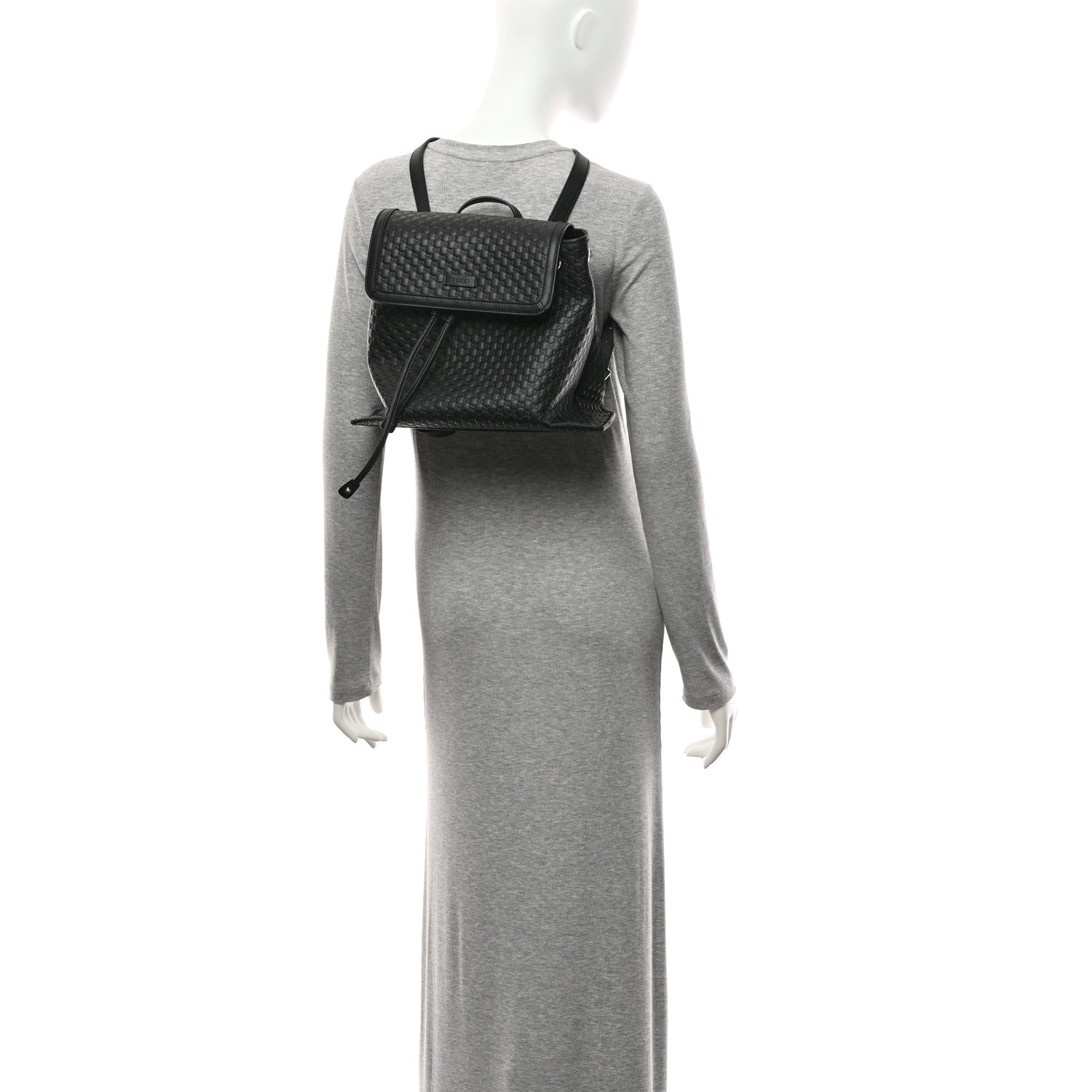 Microguccissima Drawstring Backpack Black