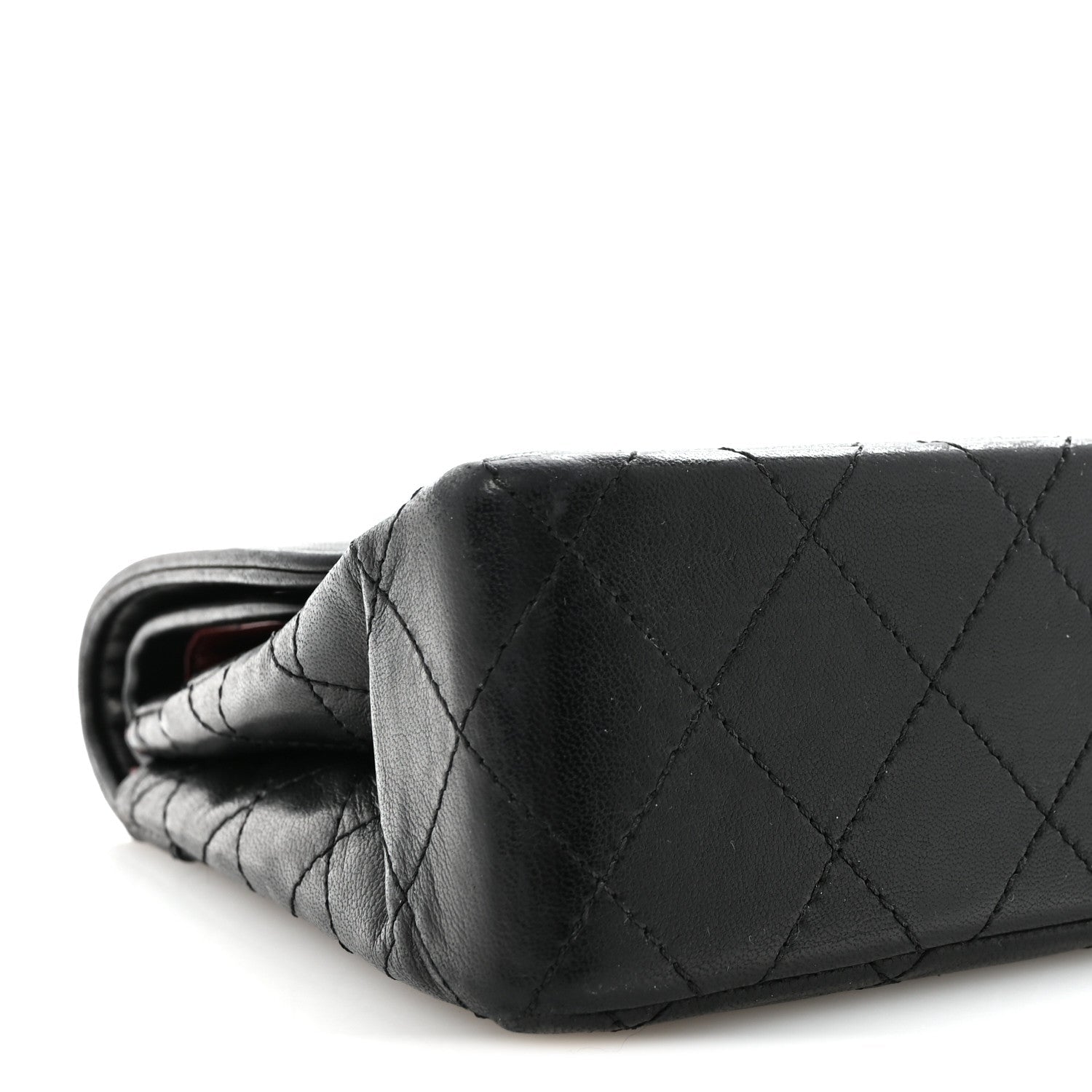 Lambskin Quilted Medium Double Flap Bag Black