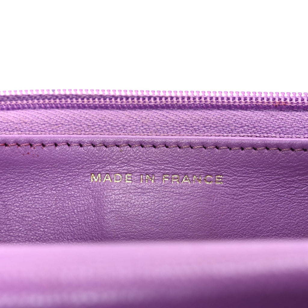 Caviar Quilted Wallet On Chain WOC Purple