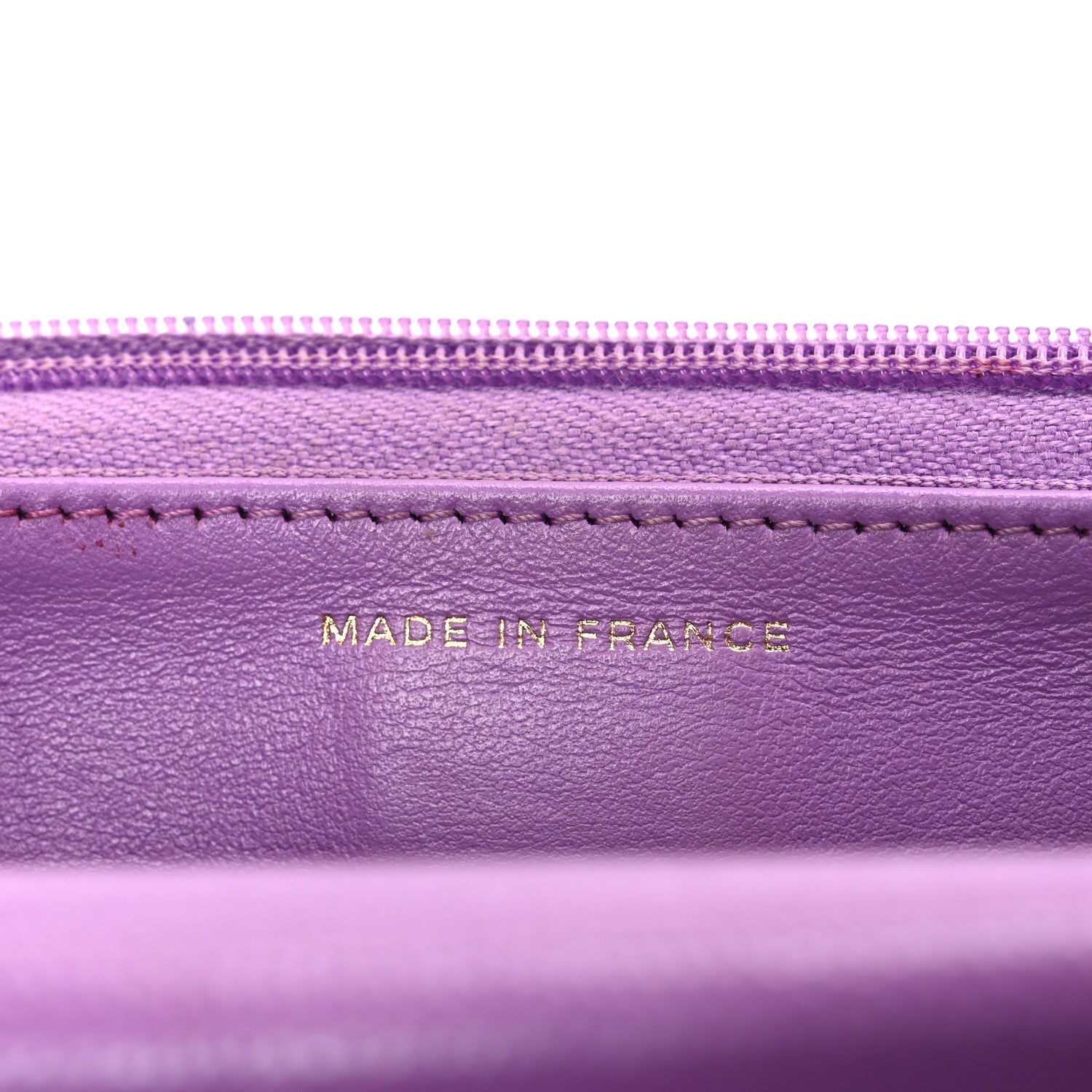 Caviar Quilted Wallet On Chain WOC Purple