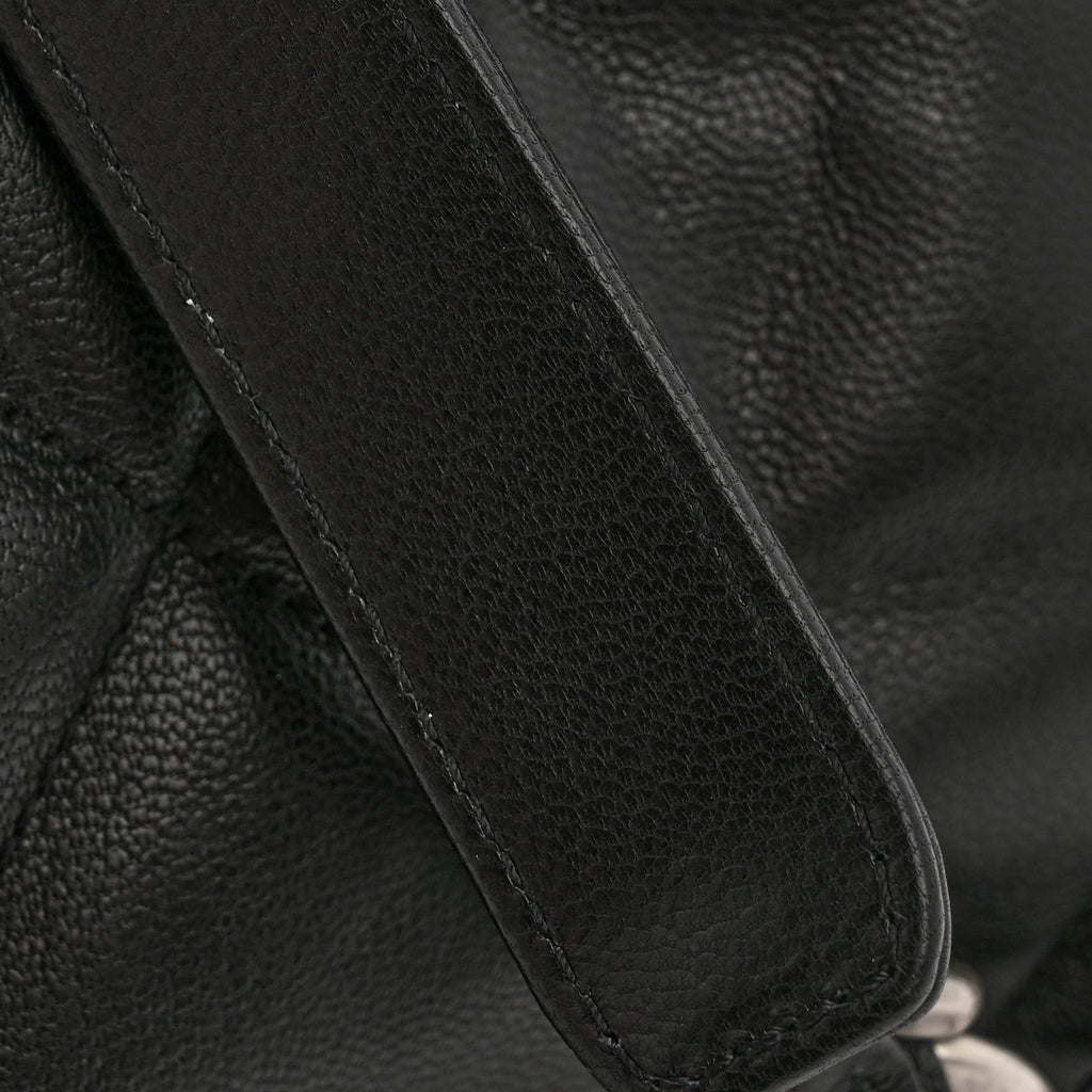 Goatskin Quilted Maxi Chanel 19 Flap Black