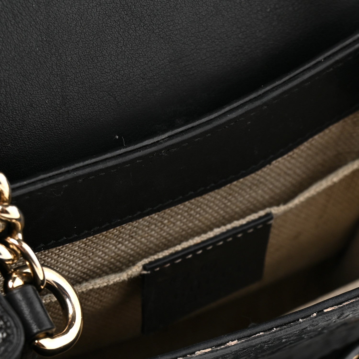 Microguccissima Mini Emily Chain Shoulder Bag Black
