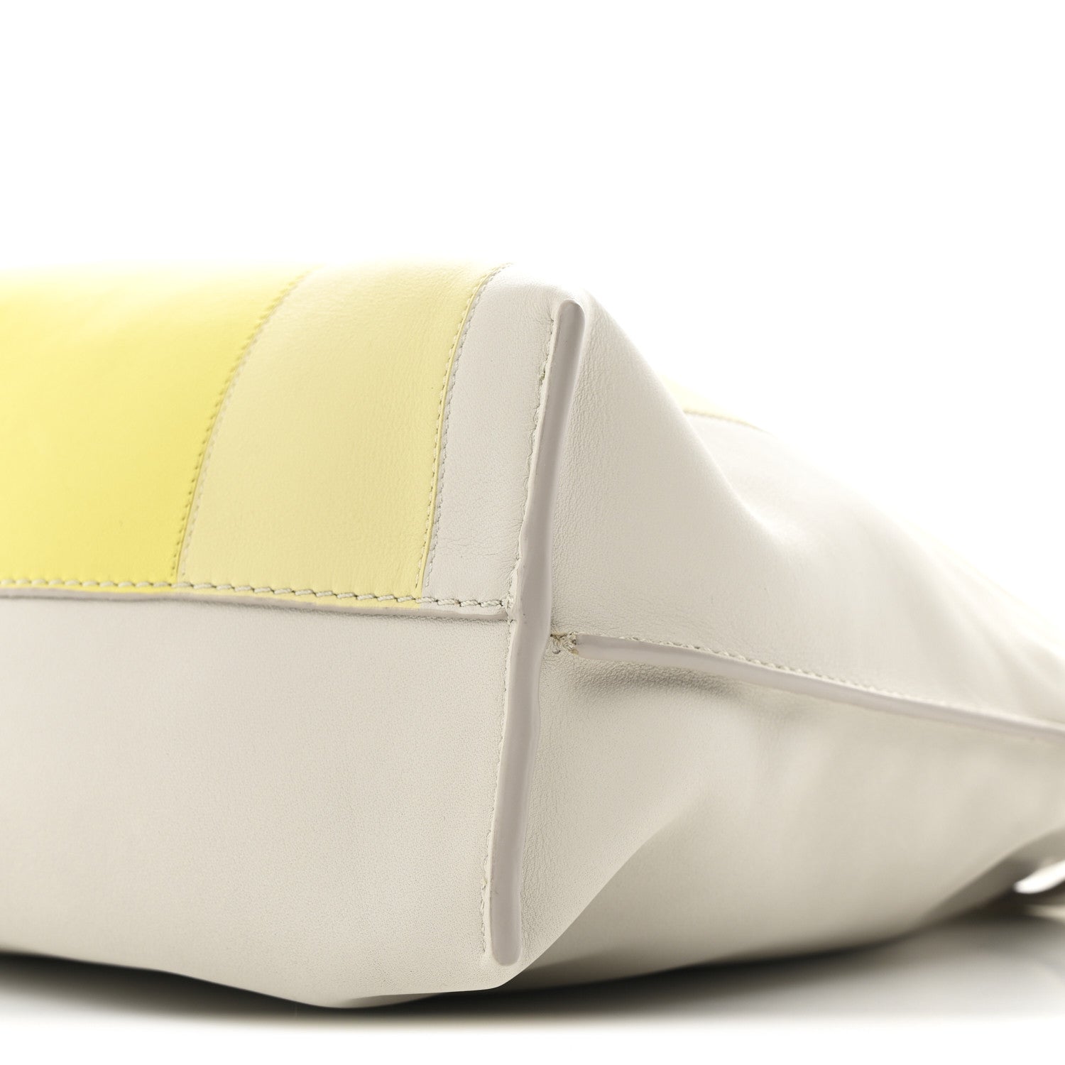Nappa Medium Flamenco Knot Clutch Pale Grey Light Citrine