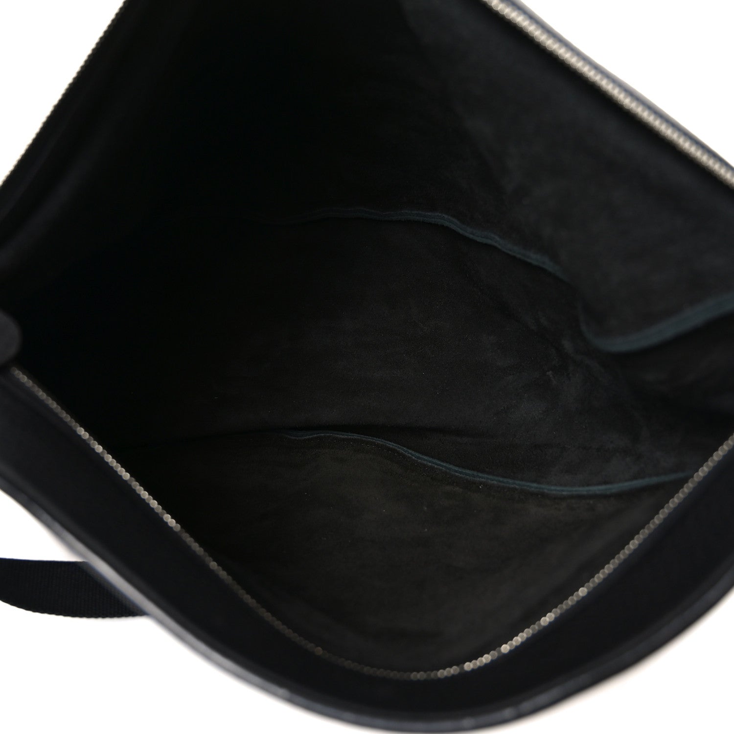 Grained Calfskin Large Slouchy Banana Bag Black