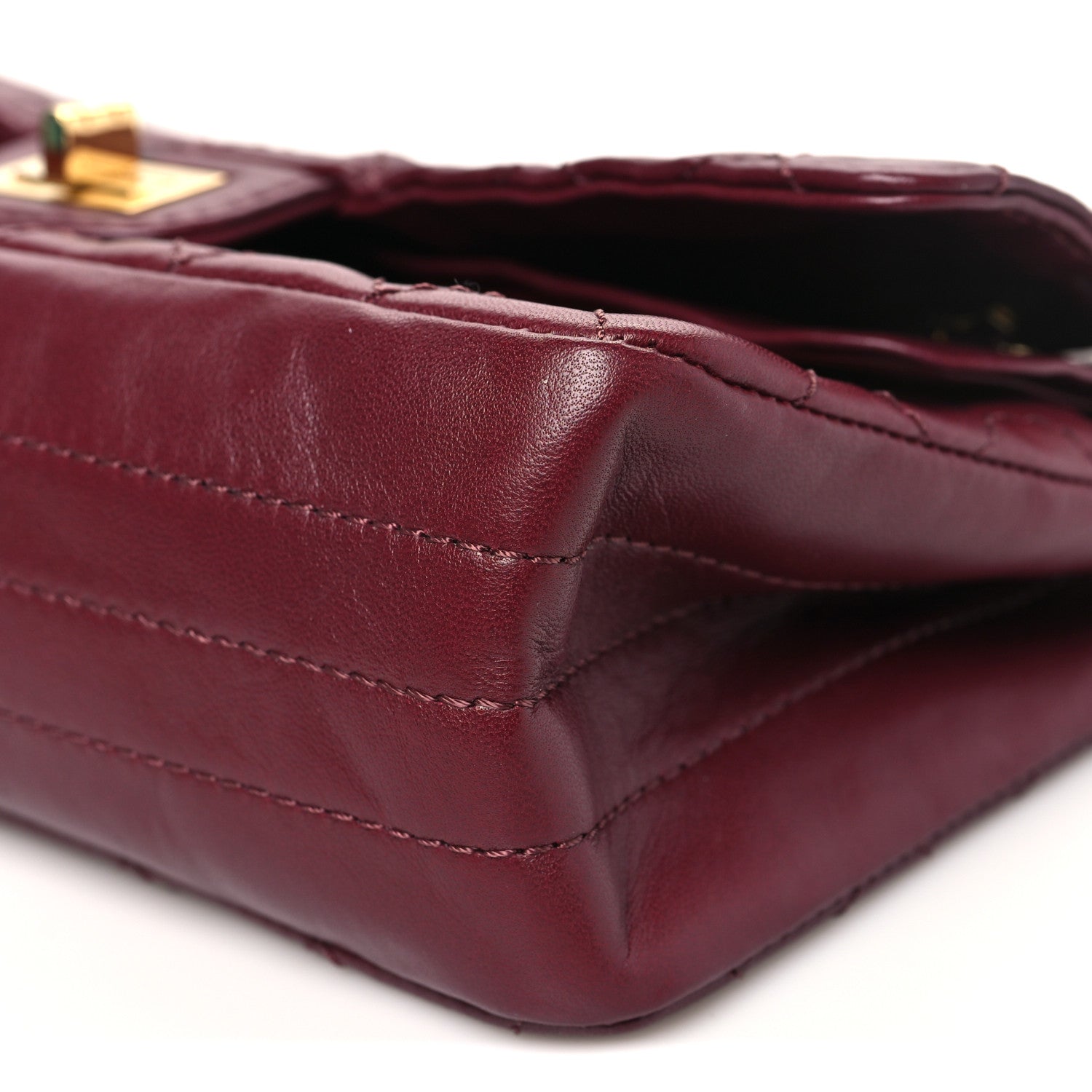 Lambskin Quilted Crush 2.55 Reissue 225 Flap Dark Burgundy