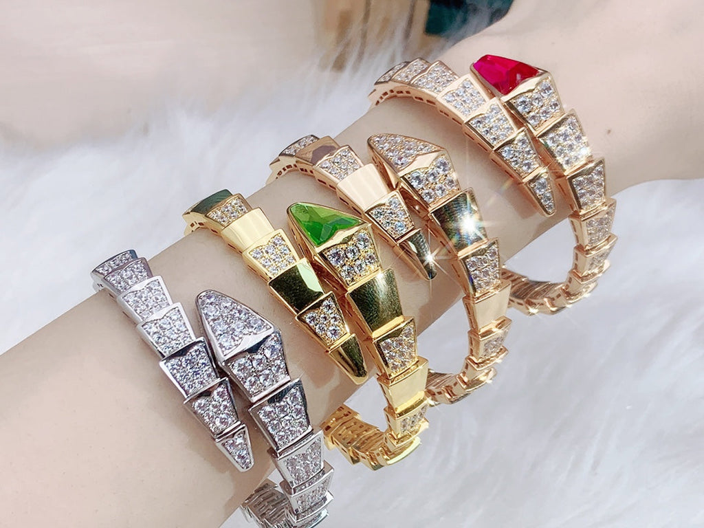 BVLG Serpenti Viper Diamond Bangle