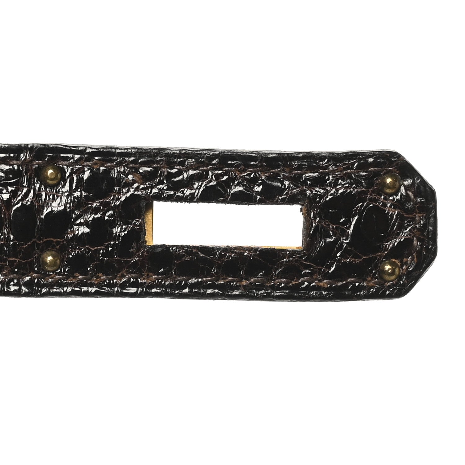 Shiny Alligator Kelly Sellier 32 Havane