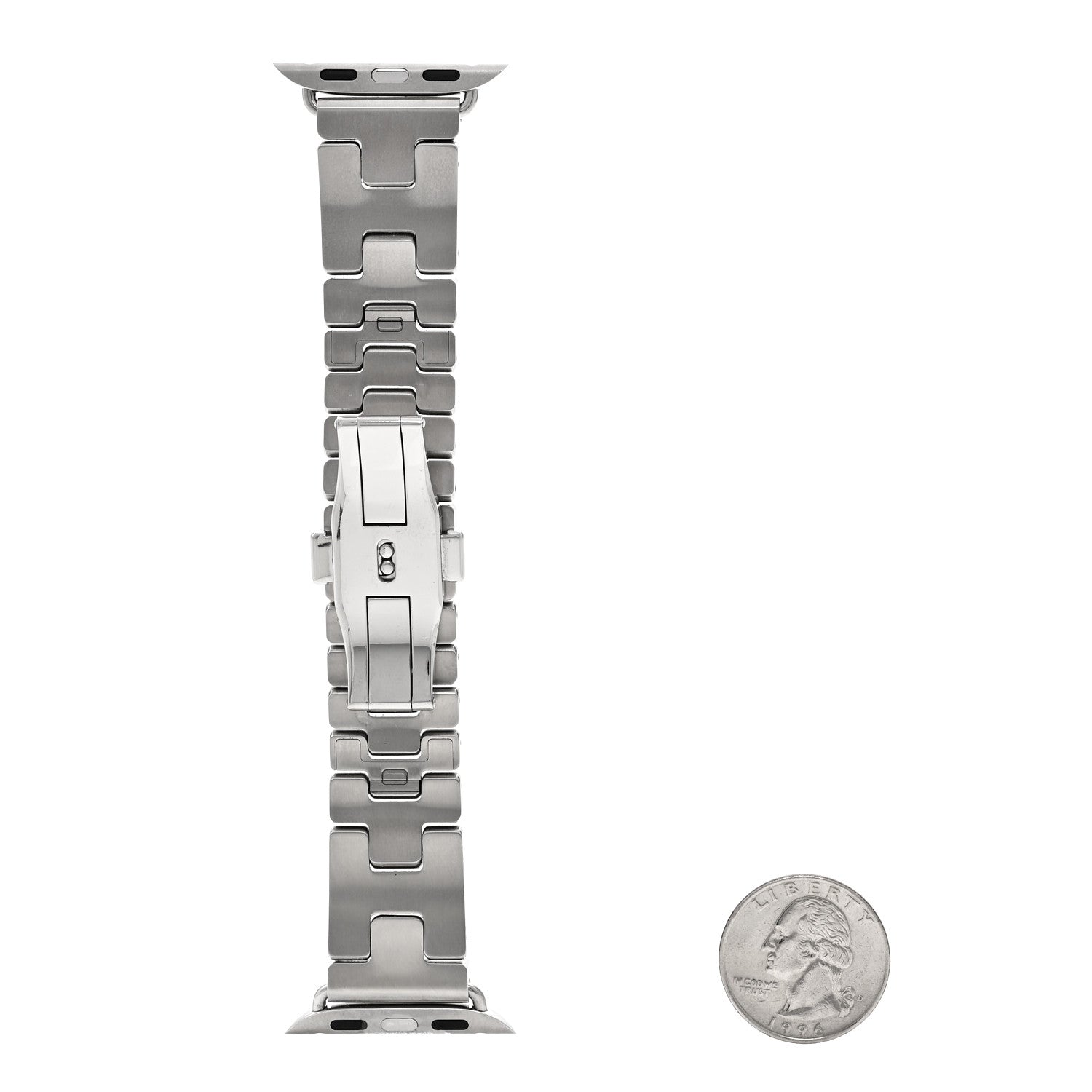 Stainless Steel 42mm Grand H Apple Watch Single Tour Band Gris