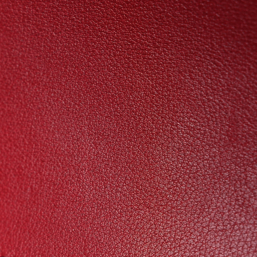 Patent Calfskin Quilted Small Plexiglass Boy Flap Red