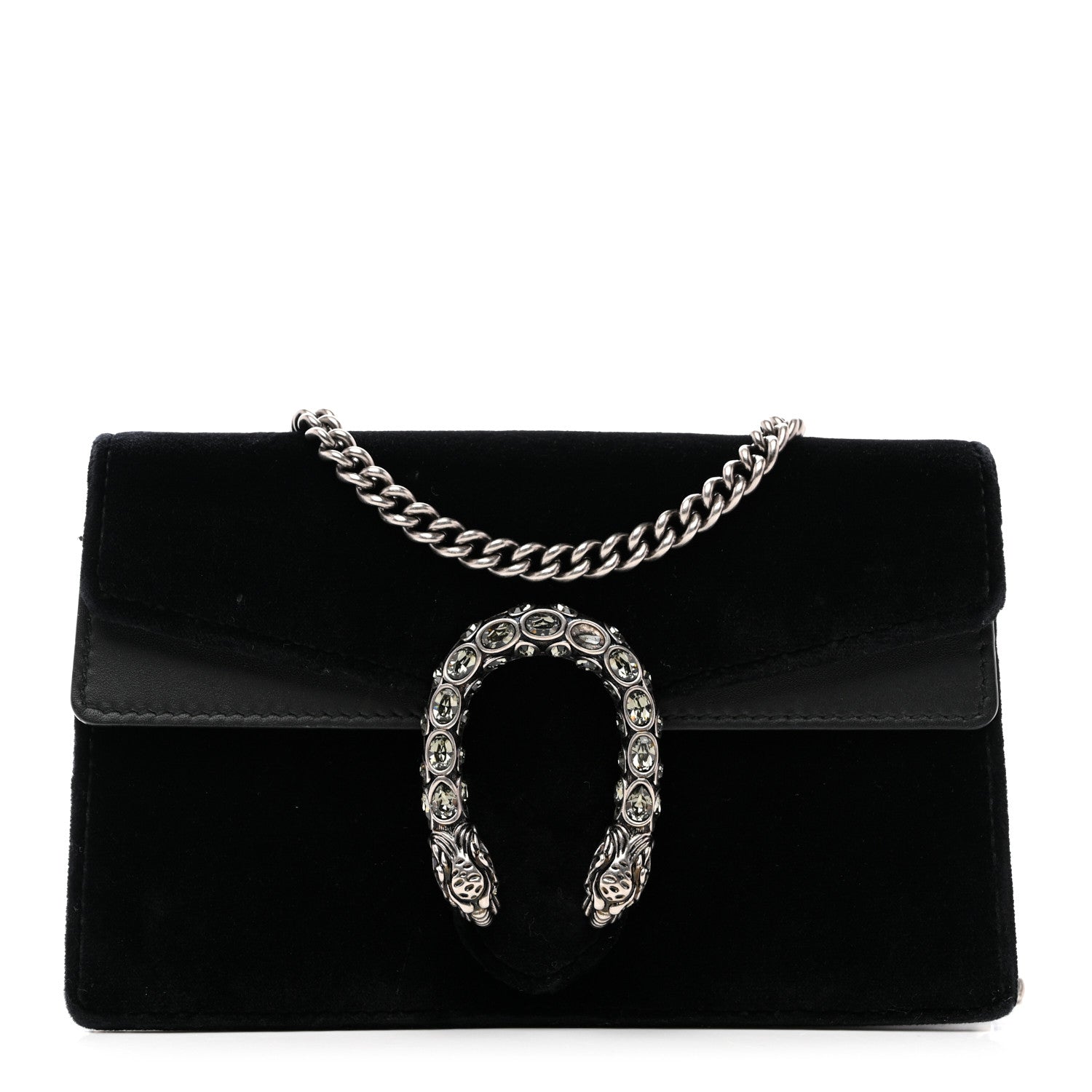 Suede Super Mini Dionysus Shoulder Bag Black
