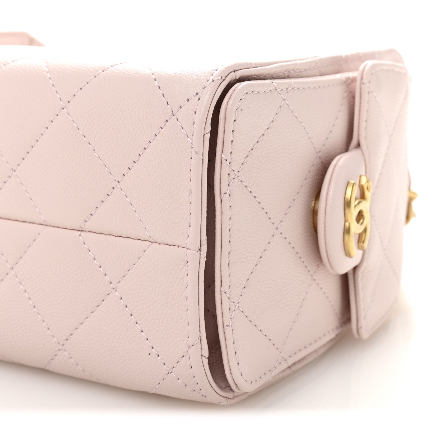 Caviar Quilted Mini Chanel 25 Handbag Light Pink