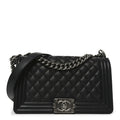 Caviar Quilted Medium Boy Flap Black