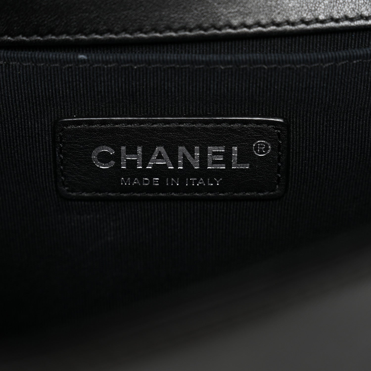 Lambskin Quilted Medium Boy Flap Black