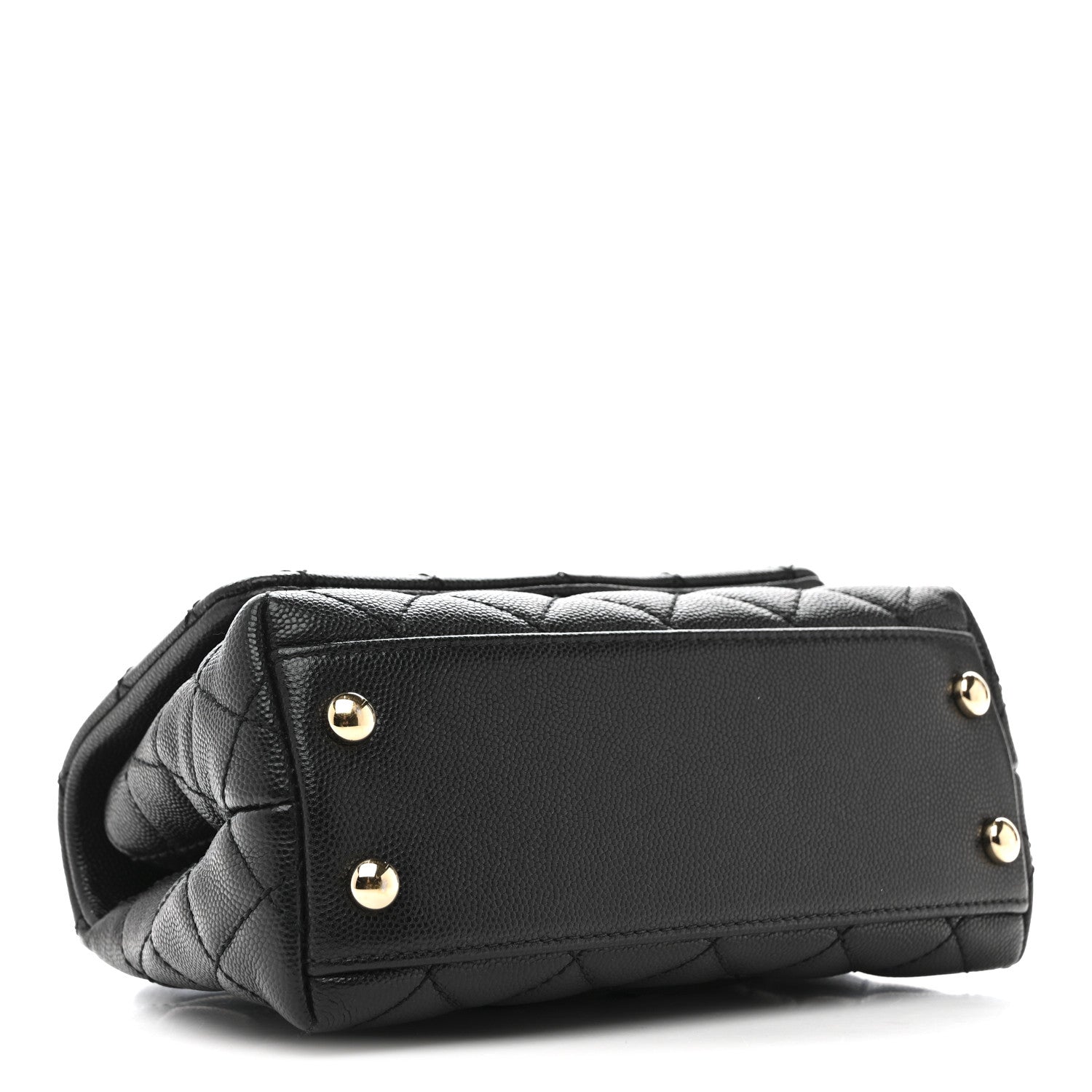 Caviar Quilted Extra Mini Coco Handle Flap Black