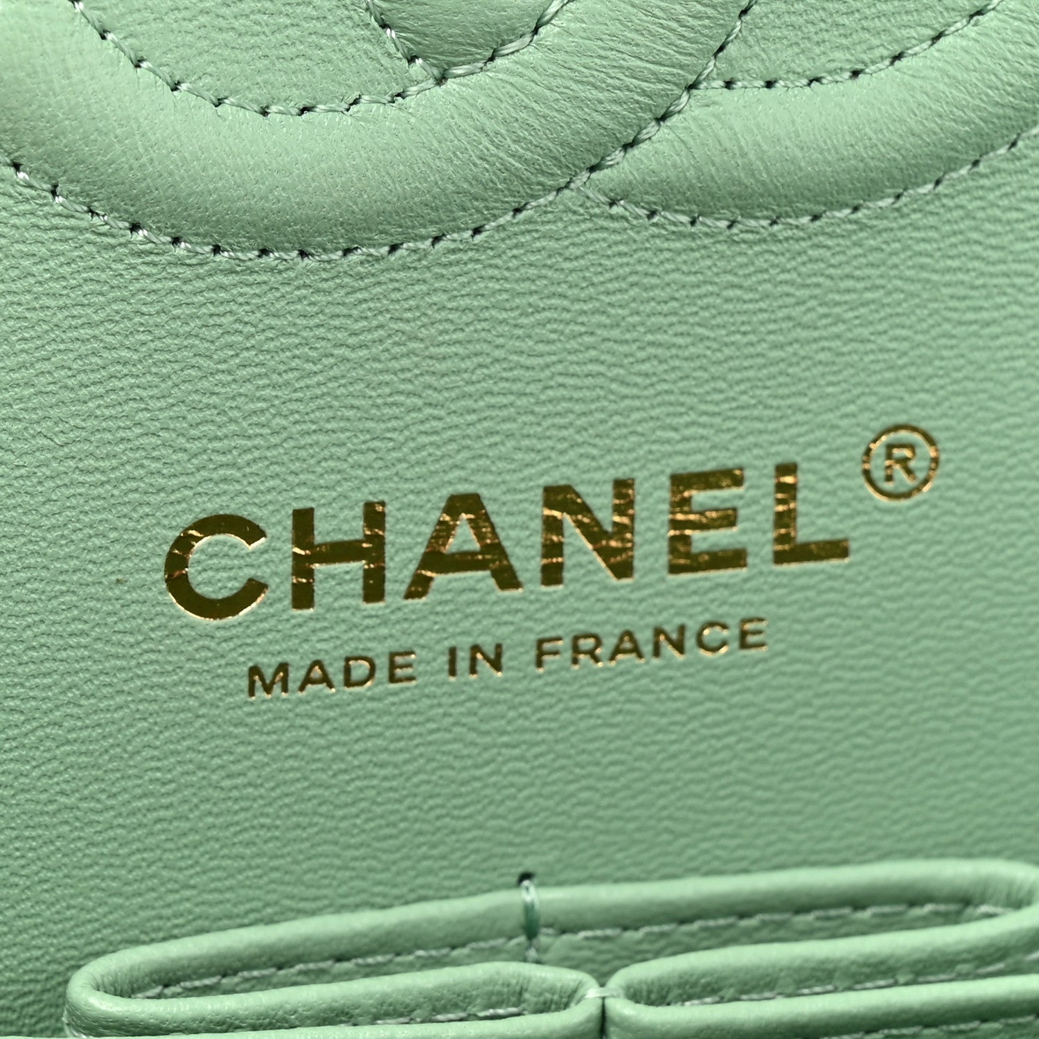 Caviar Quilted Small Double Flap Light Green