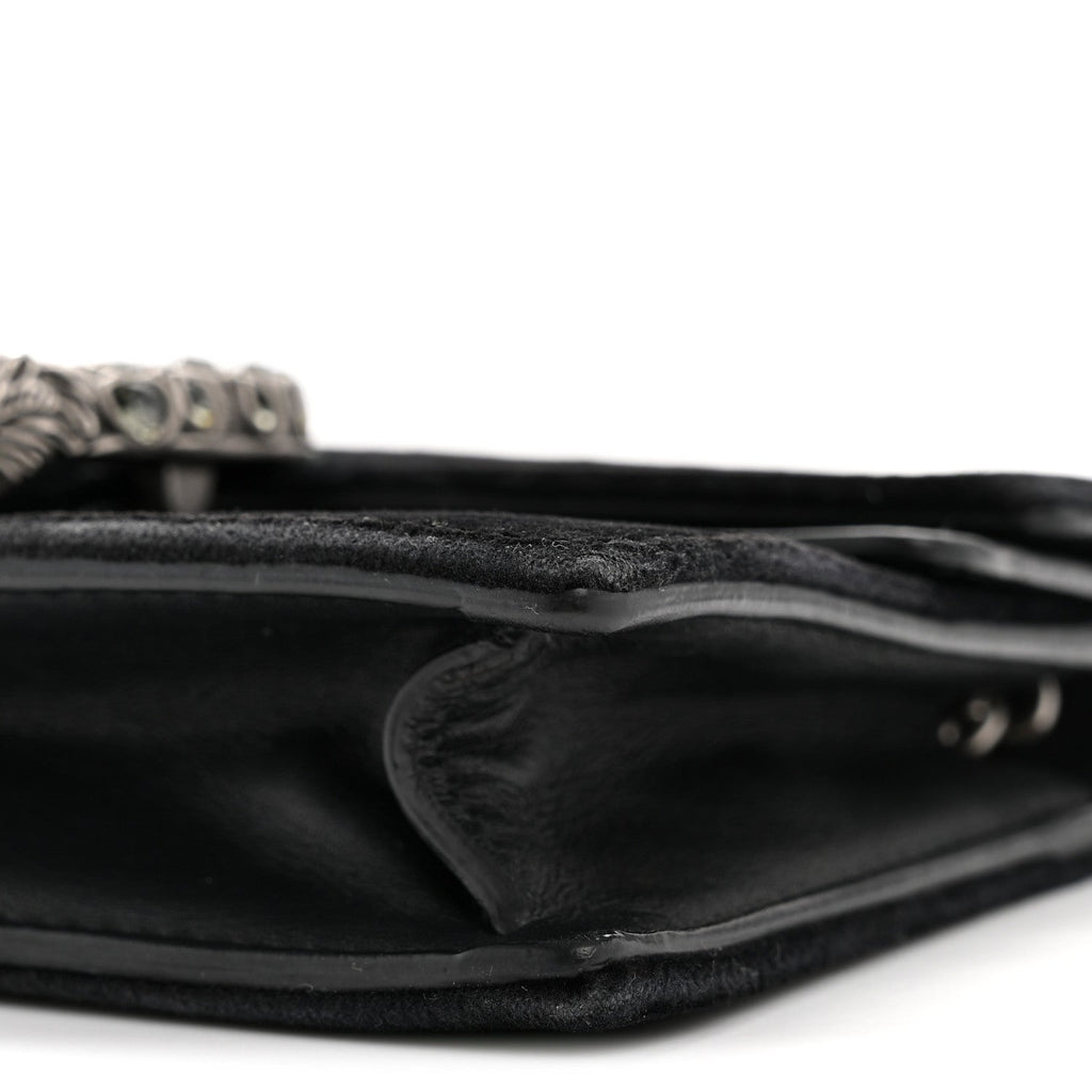 Velvet Super Mini Dionysus Shoulder Bag Black