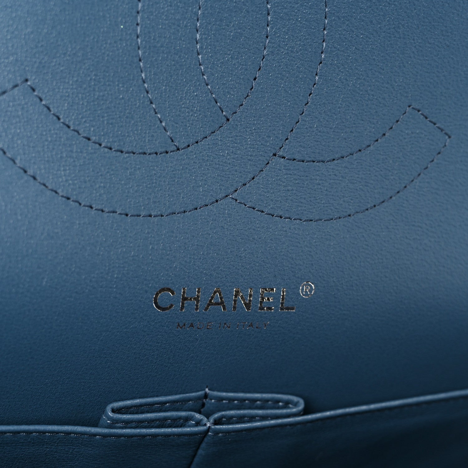 Caviar Quilted Jumbo Double Flap Blue