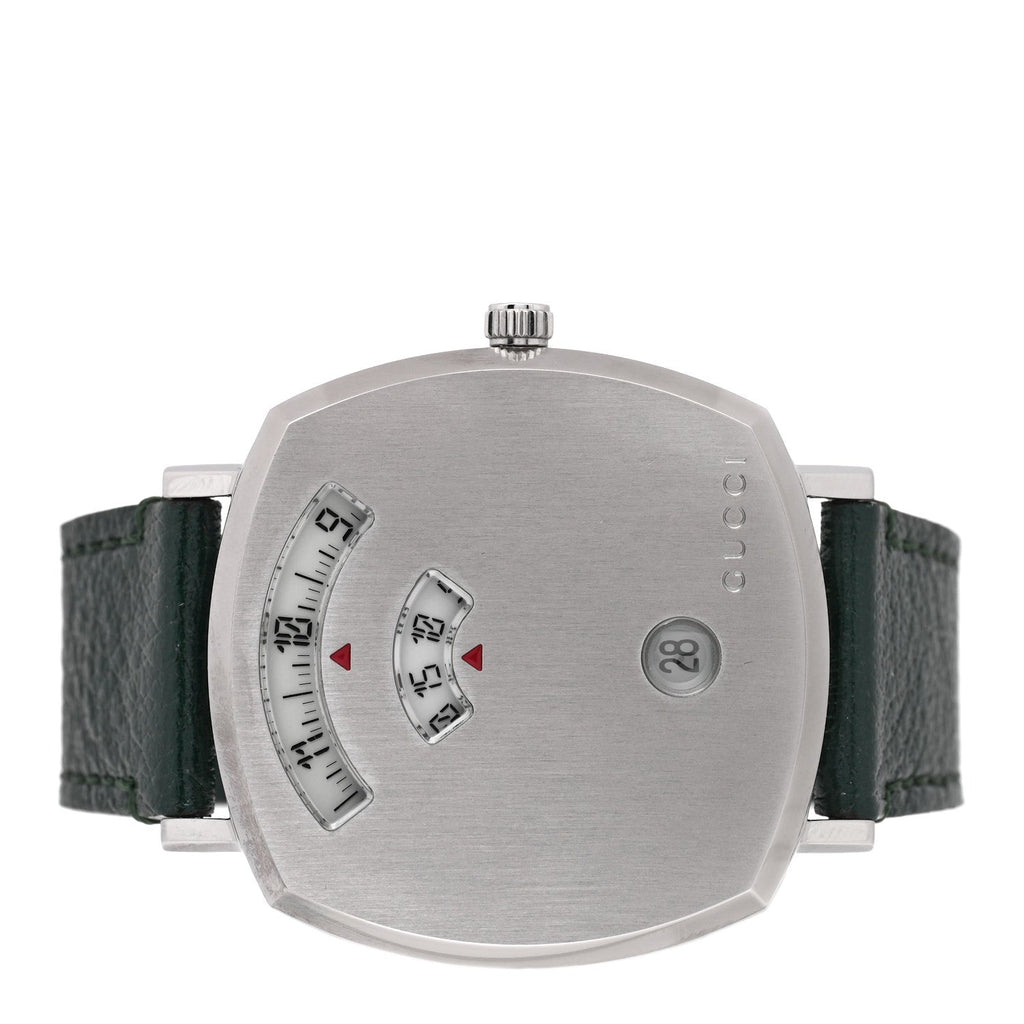 Stainless Steel Calfskin 35mm Grip Quartz Watch Green