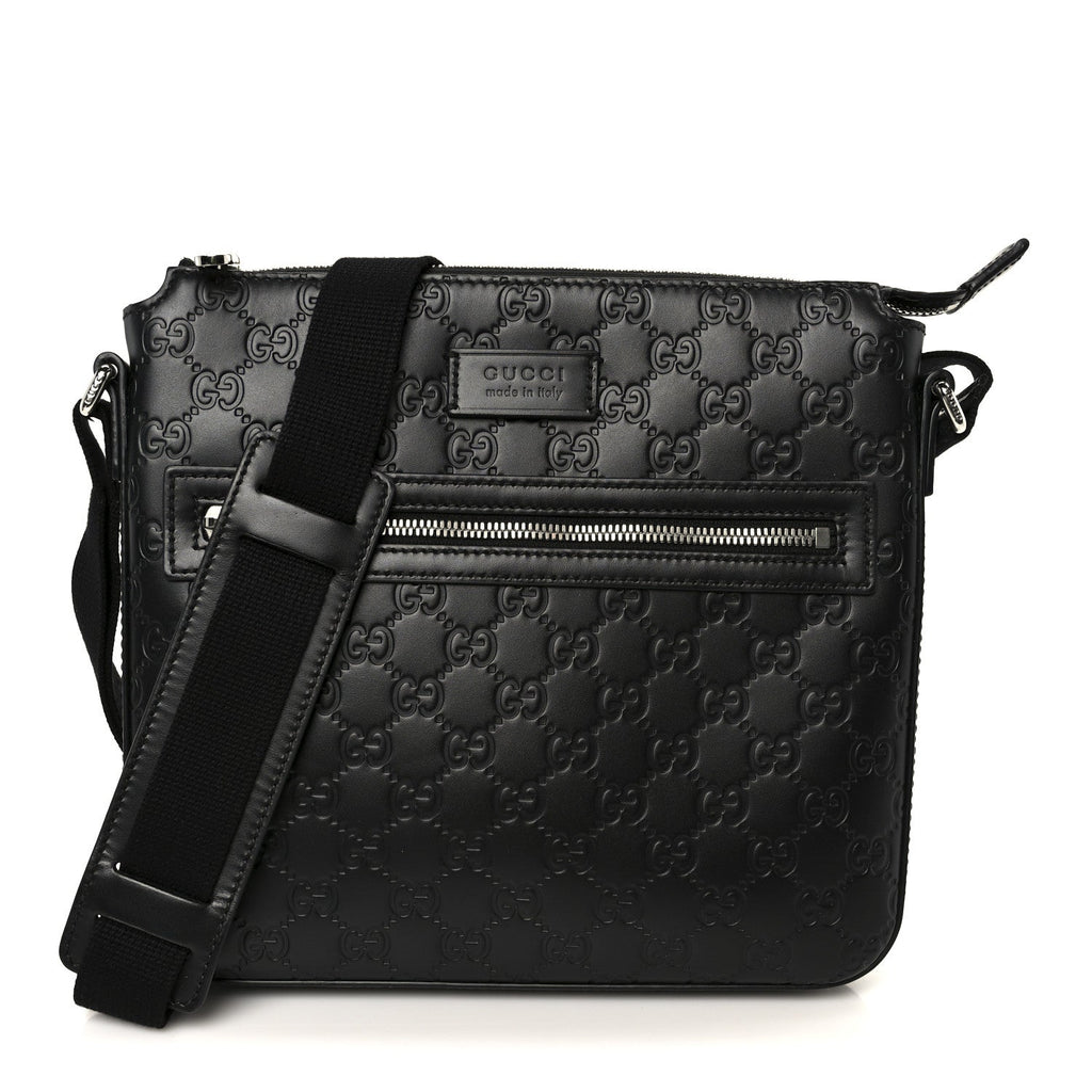 Guccissima Signature Small Messenger Bag Black