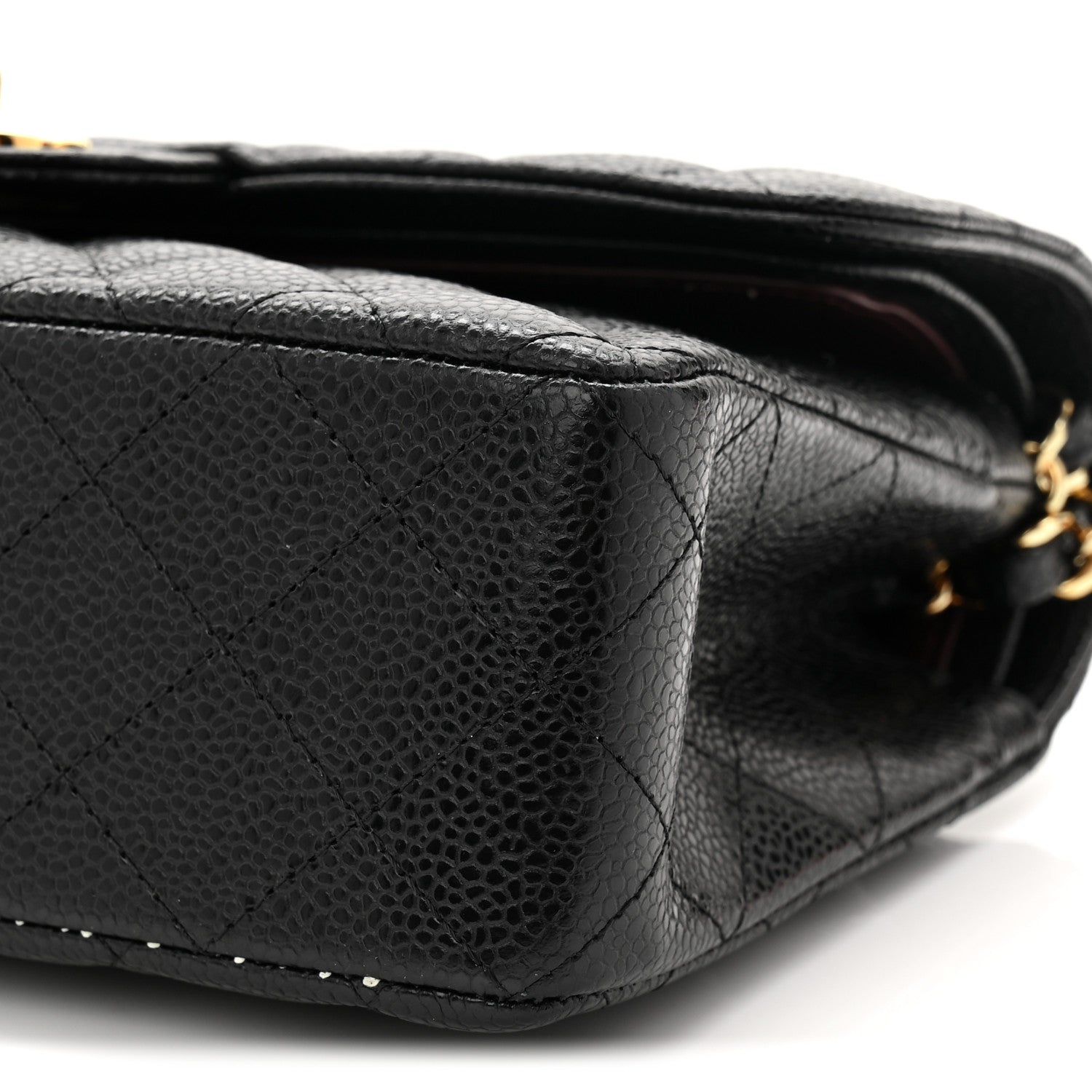Caviar Quilted Small Double Flap Black