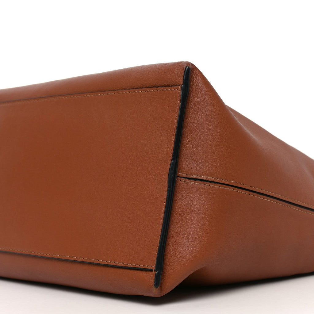 Supple Smooth Calfskin Jacquard Cubi Crossbody Bag Tan