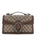 GG Supreme Monogram Textured Dollar Calfskin Top Handle Dionysus Shoulder Bag Beige Ebony New Acero