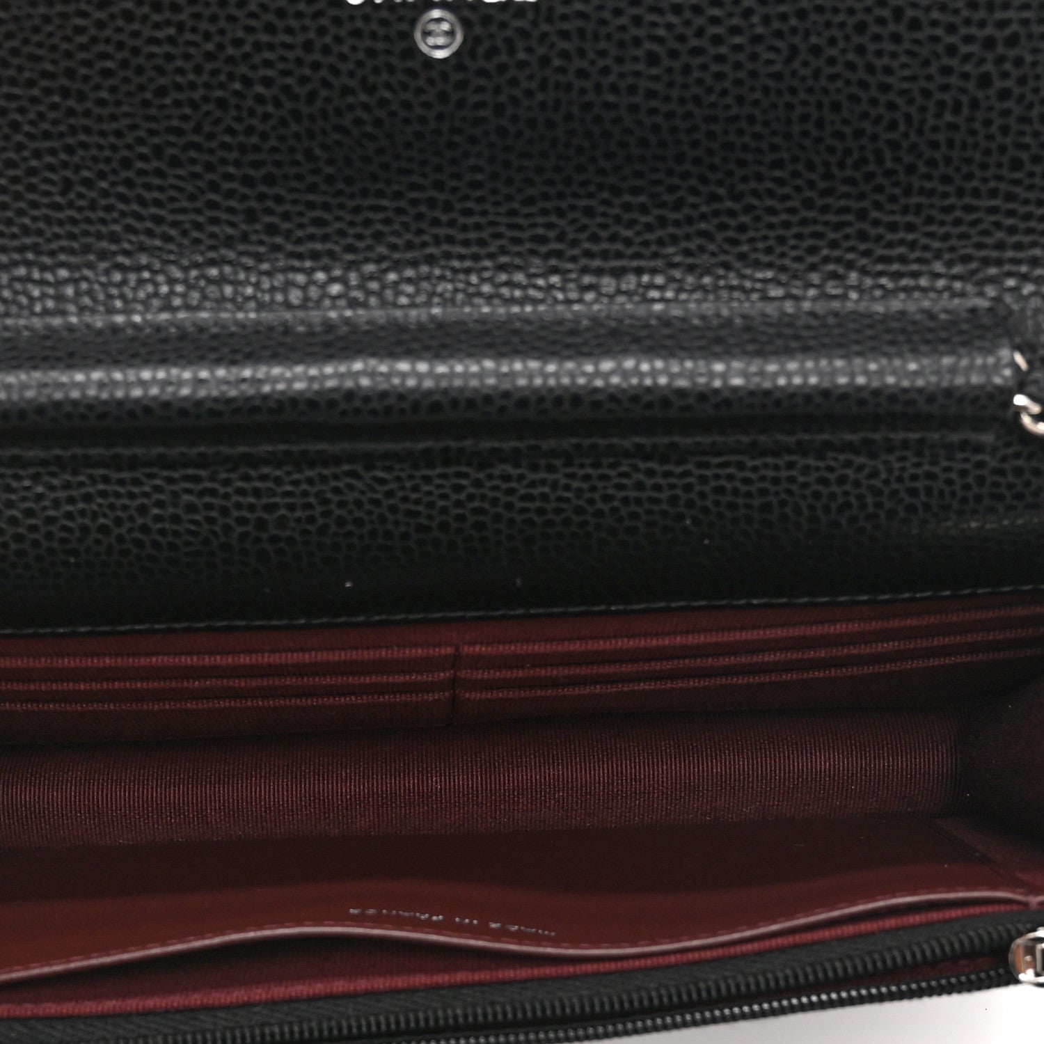 Caviar Quilted CC Turnlock Wallet On Chain WOC Black