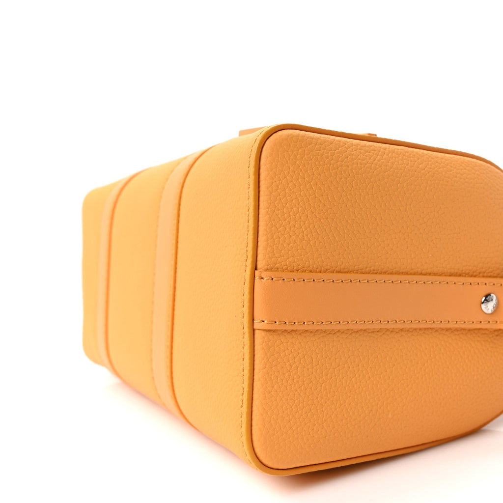 Grained Calfskin Aerogram City Keepall Safran Yellow